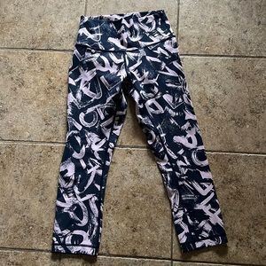 lululemon blue & pink size 4 leggings